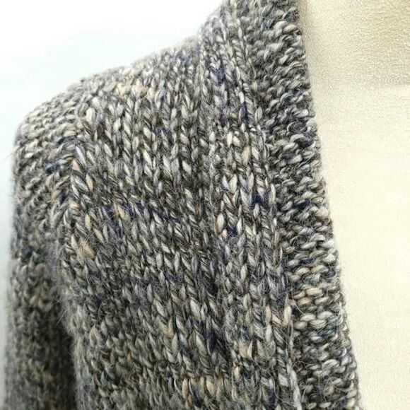 Talbots Chunky Wool Alpaca Waterfall Cardigan Sweater LG - Picture 2 of 9